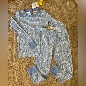 Blue Swirl Pattern Pajama Set